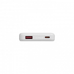 BY Аккумулятор мобильный, 5000 мАч, беспр.зарядка 15W, MAG, 1xUSB-A, 1xUSB-C, 20W, пластик, белый