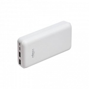 FORZA Аккумулятор мобильный, 20000 мАч, 2xUSB-A, 1xUSB-C, 1xMicro-USB, 10W, 2A, пластик, белый