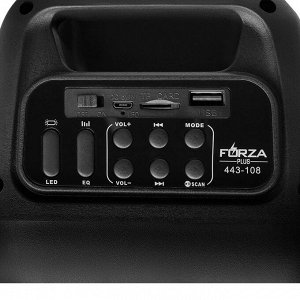 FORZA Колонка беспроводная VibeBox, 8 Вт, 2000мАч, USB, EQ, SD карта, черный