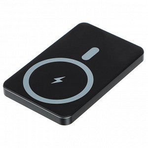 BY Аккумулятор мобильный, 5000 мАч, с беспр.зарядкой, MAG, 1xUSB-C, 20W, 3A, металл, серый