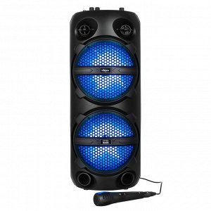 FORZA Колонка беспроводная, 20 Вт, 3600 мАч, пульт, микрофон, FM, Micro-SD, USB, AUX, LED, пластик