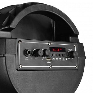 FORZA Колонка беспроводная, 20 Вт, 3600 мАч, пульт, микрофон, FM, Micro-SD, USB, AUX, LED, пластик