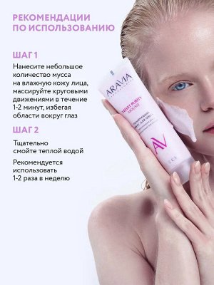 ARAVIA Laboratories Полирующий мусс для лица с протеинами риса и молочной кислотой VELVET PURITY MOUSSE, 100 мл, Аравия