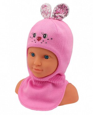 Шлем-шапка для девочки Цвет: розовый