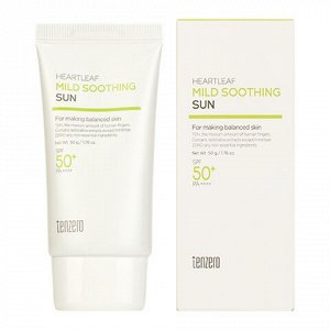 Успокаивающий солнцезащитный крем TENZERO HEARTLEAF MILD SOOTHING SUN SPF 50+ PA++++ (50ml)