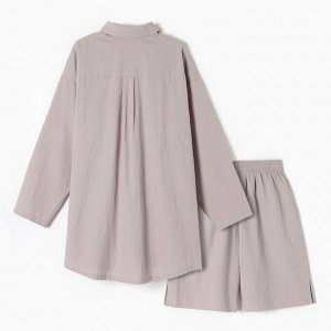 Комплект женский (рубашка, шорты) KAFTAN размер, серый