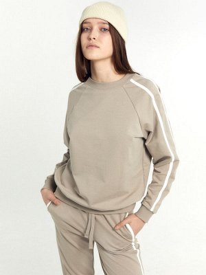 Комплект женский (джемпер, брюки) в коричневом цвете