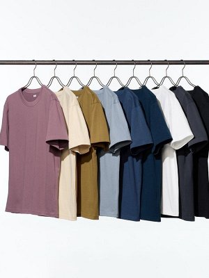 UNIQLO - повседневная футболка с круглым вырезом - 56 OLIVE