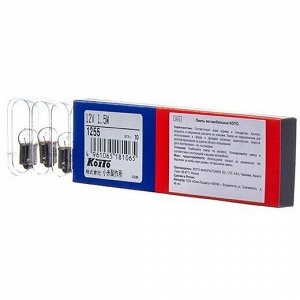Лампа Koito T2W (BA9s, G10), 12В, 1.5Вт, арт. 1255 (стоимость за упаковку 10 шт)