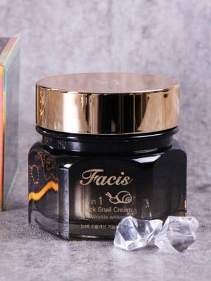 Jigott Восстанавливающий крем-эссенция с муцином черной улитки / Facis All In One Black Snail Cream, 100 мл