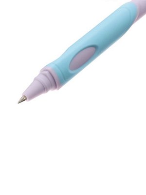 Ручка шариковая первоклассника, ErichKrause ErgoLine Stick&Grip Pastel, 0.5 мм, блистер, синяя