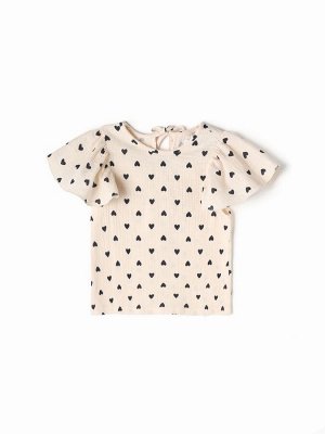 Топ из муслина для девочки KAFTAN «Сердечки».
