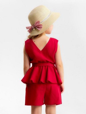 Комплект для девочки (топ и шорты) KAFTAN, красный