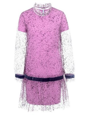 Платье прямого силуэта для девочки  Цвет:розовый