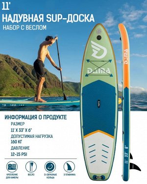 Надувная доска для SUP (САП) серфинга DAMA-FW