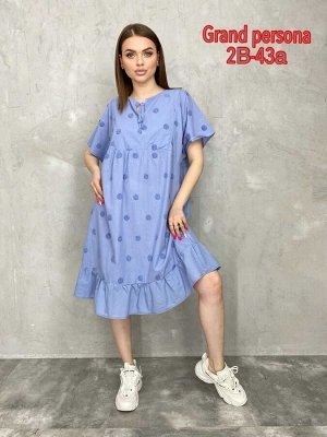 NO NAME Женское платье. Ткань: Штапель (хлопок) Размер: 3XL(52-54),4XL(54-56),5XL(56-58),6XL(58-60)