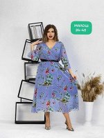 ПЛАТЬЕ БОЛЬШЕМЕРЯТ ТКАНЬ ВОЗДУШНЫЙ ЕГИПЕТСКИЙ ШИФОН С ПОДКЛАДКОЙ