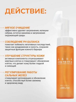 Пузырьковая пенка для умывания с пантенолом - LEBELAGE PANTHENOL BUBBLE CHEWY FOAM