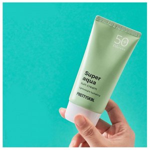 Легкий солнцезащитный крем для увлажнения кожи PrettySkin Super Aqua Sun Cream SPF 50+ PA++++ 70 мл