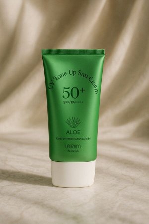 Солнцезащитный крем с тонирующим эффектом c алоэ - TENZERO ALOE UV TONE UP SUN CREAM