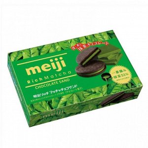Мини-печенье Meiji «Сэндвич» шоколадное с шоколадом матча 127 гр/5