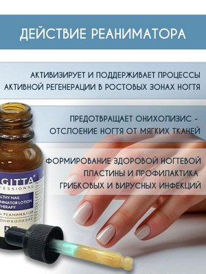 Лосьон реаниматор СТОП ОНИХОЛИЗИС Healthy Nail Reanimator Lotion Apitherapy Sagitta 30 мл