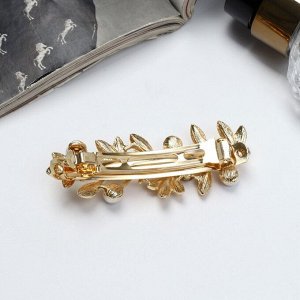 Заколка - автомат для волос «Престиж», ветви, 7 см, золото