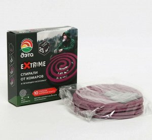 Спирали от комаров и летающих насекомых ДЭТА EXTRIME [10 шт, 2 подставки, 0.17кг]