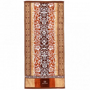 "Missoni-3025" Полотенце махровое 50х90см, плотность 375гр/м2, 100% хлопок, велюр, коричневый, Bolangde (Китай)