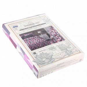 Постельное белье, комплект 1,5 спальный "Идилия, белый", 4 предмета: пододеяльник 145х215см, простыня 150х215см, 2 наволочки 70х70см с клапаном-запахом, бязь "Комфорт" 121г/м2, хлопок 100%, упаковка "
