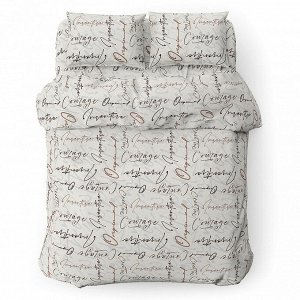 Пододеяльник 1,5 спальный "Мои заметки" 145х215см, бязь 121г/м2, хлопок 100%, упаковка "классическая" ПВХ 28х41см, "Домашняя мода" (Россия)