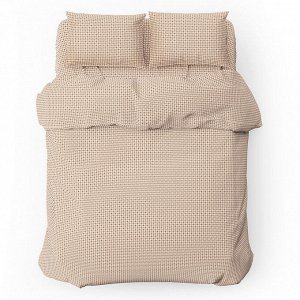 Пододеяльник Евро Макси "Виши, беж" 215х240см, бязь "Комфорт" 121г/м2, хлопок 100%, упаковка "классическая" ПВХ 28х41см, "Домашняя мода" (Россия)