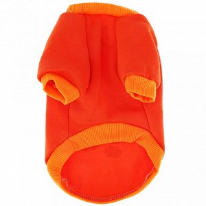 "Пэт тойс (Pet toys)" Одежда для собаки "Толстовка" "Диджей" с принтом, р-р L, длина спинки 32см/обхват груди 42см/обхват шеи 26см, цвет-оранжевый, полиэстер/флис (Китай)