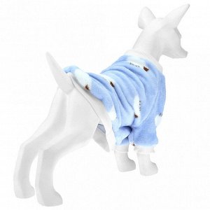 "Пэт тойс (Pet toys)" Одежда для собаки "Толстовка" "Овечка" р-р 2XL, длина спинки 40см/обхват груди 50см/обхват шеи 32см, цвет-голубой, плюш (100% полиэстер) (Китай)