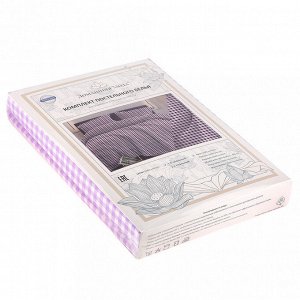 Постельное белье, комплект 1,5 спальный "Флора" К, 4 предмета: пододеяльник 145х215см, простыня 150х215см, 2 наволочки 70х70см с клапаном-запахом, бязь "Комфорт" 121г/м2, хлопок 100%, упаковка "класси