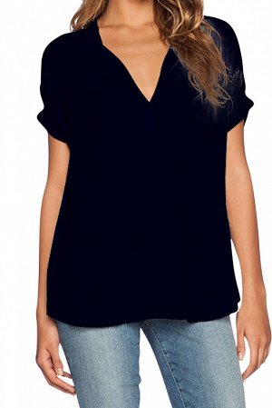 Женская свободная блуза черного цвета