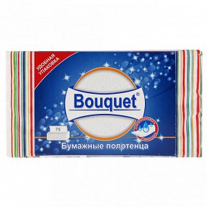 Полотенце бумажное 2-х слойное "Bouquet" 75л, 23х21,5см (Россия)