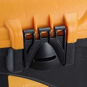 Контейнер-ящик для инструментов пластмассовый "Титан 21" 53х28x29см, черный с желтым (Россия)