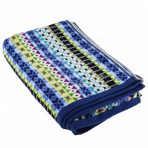 "Missoni-3005" Полотенце махровое 70х140см, плотность 375гр/м2, 100% хлопок, велюр, синий, Bolangde (Китай)