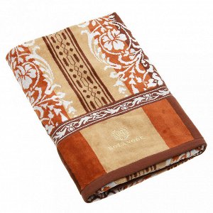 "Missoni-3025" Полотенце махровое 70х140см, плотность 375гр/м2, 100% хлопок, велюр, коричневый, Bolangde (Китай)