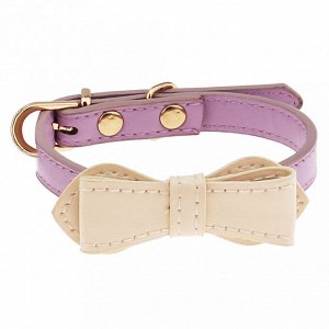 "Пэт тойс (Pet toys)" Ошейник для собаки "Галстук-бабочка" 1,2х32см, металлическая застежка, под кожу, на картоне, цвета в ассортименте: красный, синий, голубой, сиреневый (Китай)