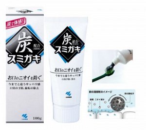 Зубная паста "Sumigaki" от неприятного запаха с микрогранулами угля (вкус мяты и фруктов) 100 г