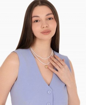 Колье из жемчуга с подвеской сердце