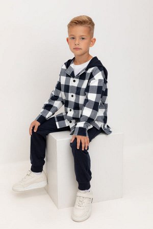 Рубашка(Весна-Лето)+boys (индиго, клетка виши к534)