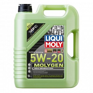 Масло моторное Liqui Moly Molygen New Generation 5w20, синтетическое, API SP, ILSAC GF-6A, для бензинового двигателя, 5л, арт. 8540