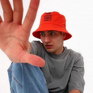 Панама Good vibes, оранжевая, р-р 56