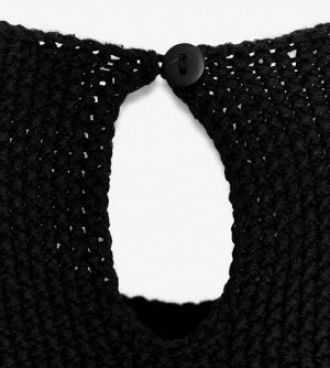 КОРОТКОЕ ТРИКОТАЖНОЕ ПЛАТЬЕ арт. 0234008, черно-бежевый