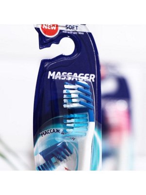 Зубная щетка мягкая Rendal Massager, микс 1 шт.