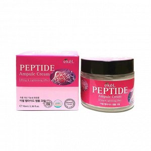 EKEL. Ампульный крем  с пептидами антивозрастной Peptide Ampule Cream , 70 мл