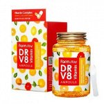 FarmStay Сыворотка ампульная Витамин, DR.V8 VITAMIN All-in-One Intensive Moist Ampoule, 250мл